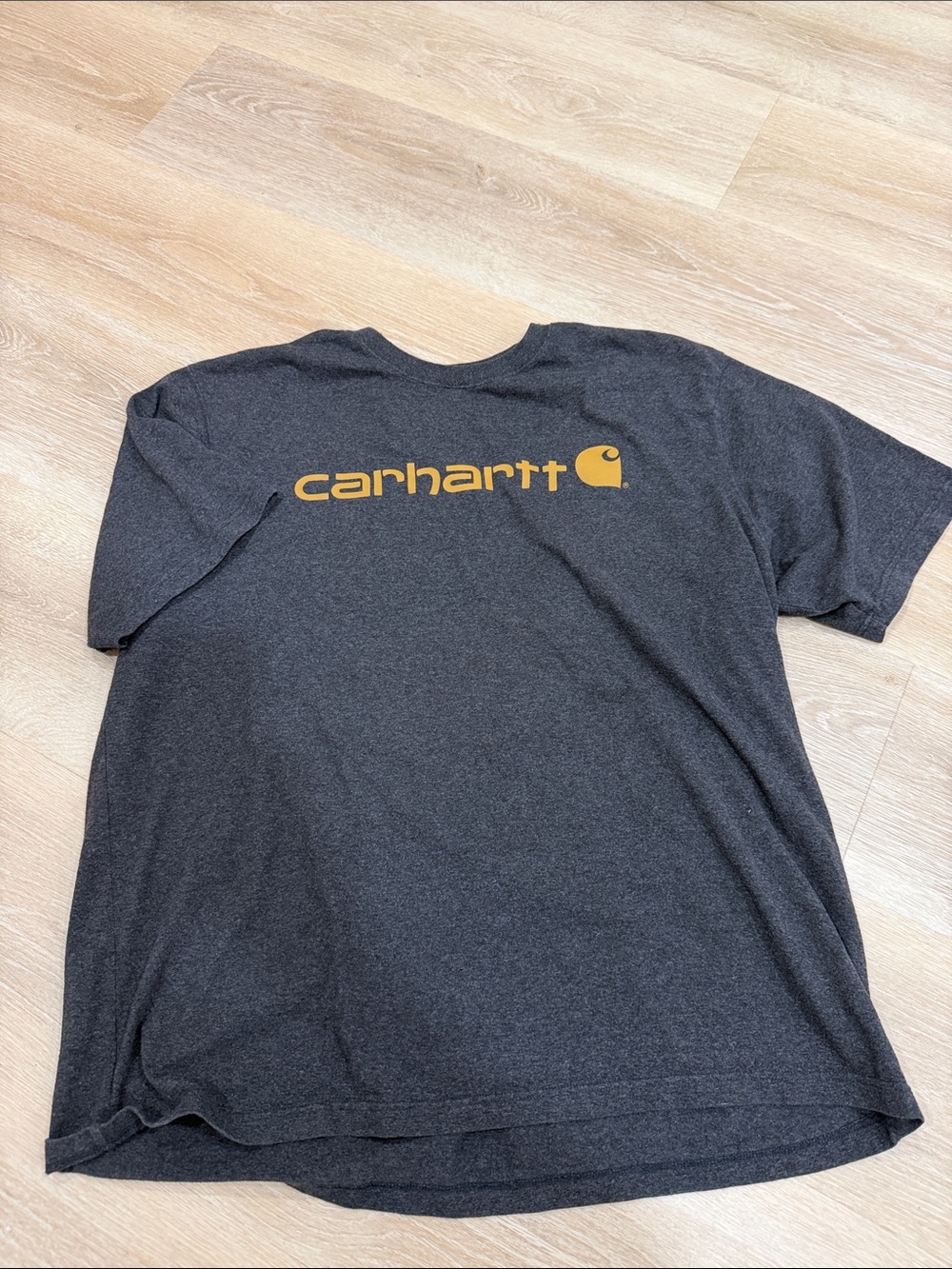 Carhartt Dark Gray Short-Sleeve Tee with Gold Logo